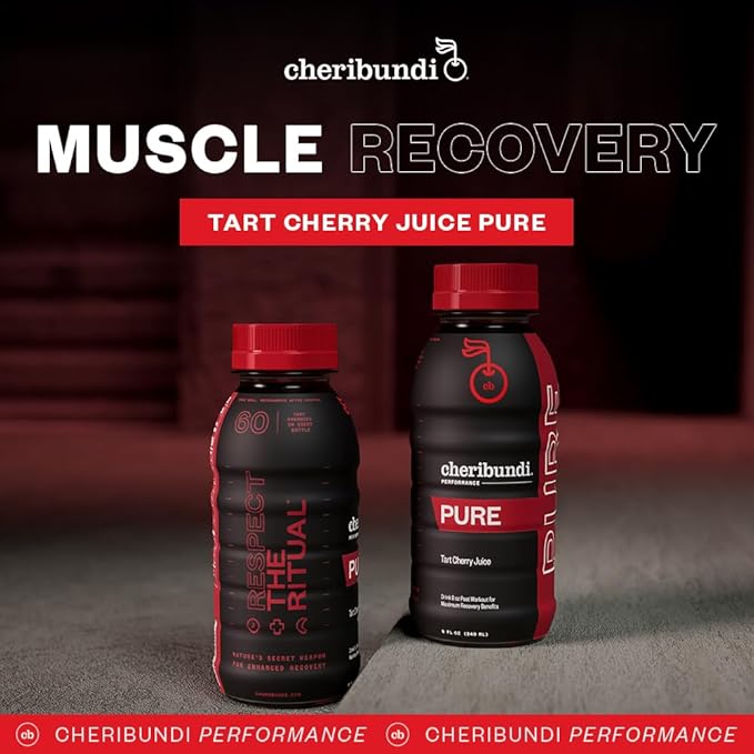 Cheribundi 100% Tart Cherry Juice Pure | Unsweetened Tart Cherry Juice | Athletes Recovery Drink |