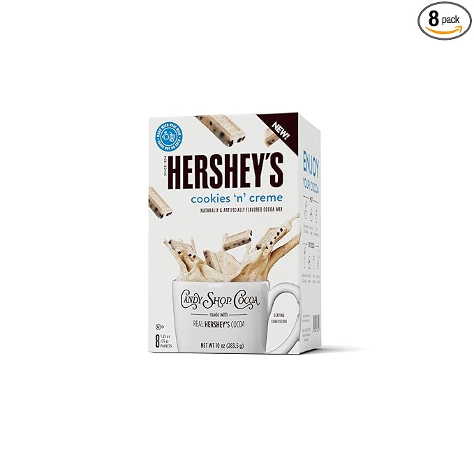 Candy Shop Cocoa HERSHEY'S COOKIES 'N' CREME Cocoa Mix Hot Chocolate Make Hot or Iced Cocoa Made