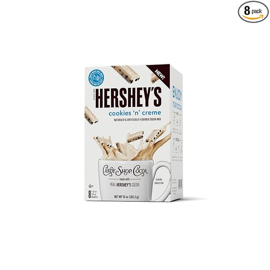 Candy Shop Cocoa HERSHEY'S COOKIES 'N' CREME Cocoa Mix Hot Chocolate Make Hot or Iced Cocoa Made