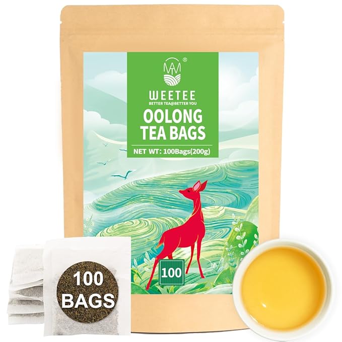 WT WEETEE Oolong Tea Bags 100 Count, Floral & Slightly Fruity Chinese Oolong Tea, Super Antioxidant