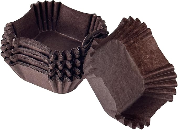 qiqee 500pcs Coffee Square Cupcake Liners Muffin Linner No Smell, Food Grade Baking Cups竊늆tandard