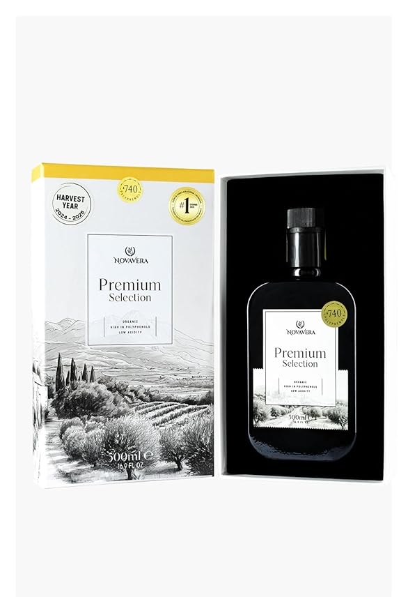 NVG NOVAVERA Premium High Polyphenol Rich Olive Oil(Up to 750 MG/KG), USDA Organic Drinking Extra