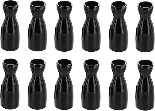 JapanBargain, Porcelain Sake Carafe Sake Bottle for Cold Sake and Hot Sake Microwave Safe (12, 4 oz