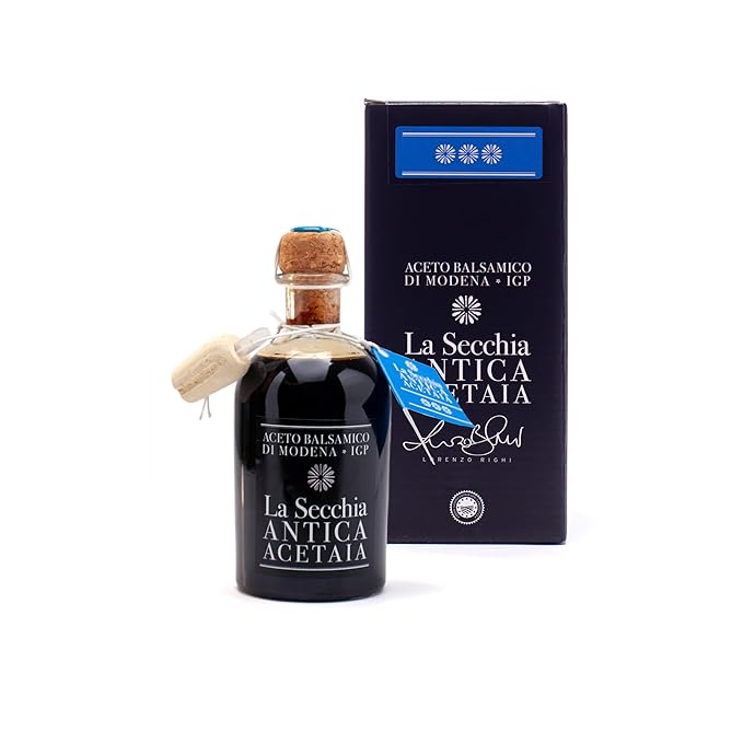 La Secchia Balsamic Vinegar of Modena PGI "Three Stars", Aged in 12 Cherry-Mulberry Barrels, Medium