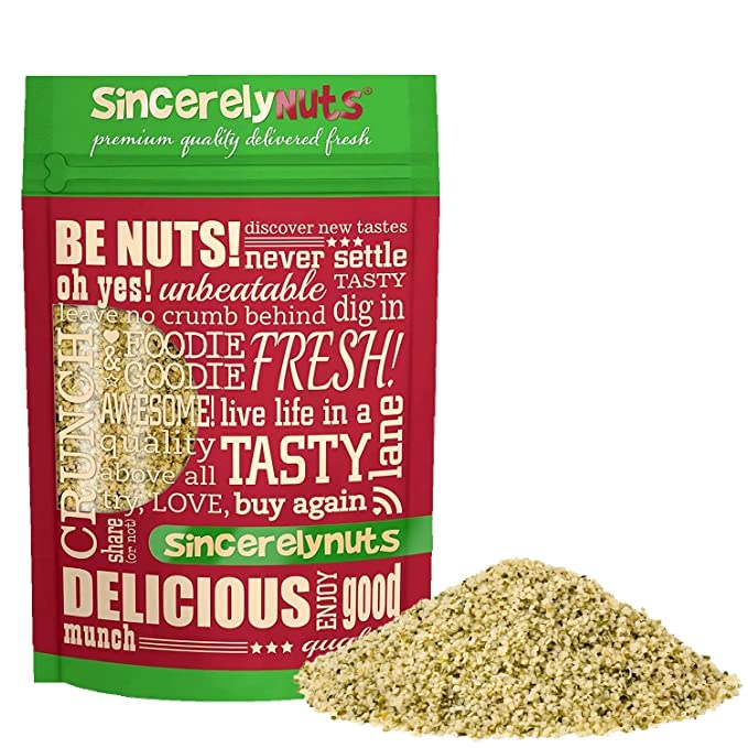 Sincerely Nuts Hulled Hemp Seeds – (1 lb bag) All Natural Super Food | Natures Complete Protein