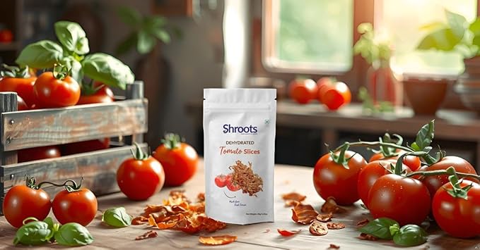 SHROOTS Dehydrated Tomato Flakes Pure Vegetarian Gluten-Free No Added Salt Easy Cooking Essential