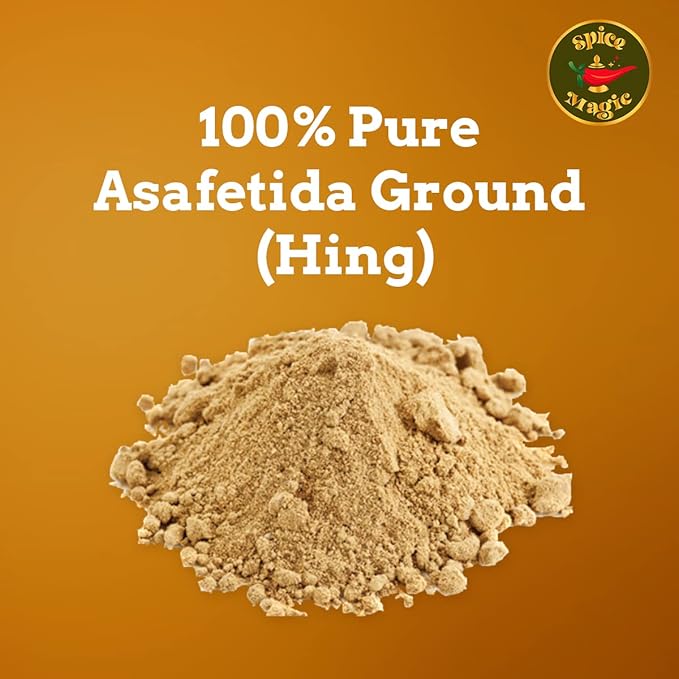 Spice Magic Asafetida Ground (Hing) ~ 100% Pure, Aromatic & Natural I Non-GMO I Indian Origin
