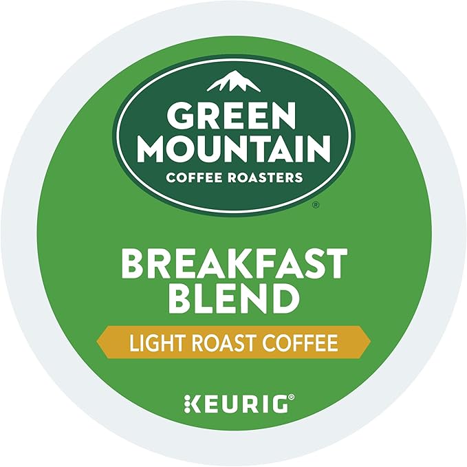 Green Mountain Coffee Roasters Breakfast Blend Single-Serve Keurig K-Cup Pods, Light Roast Coffee