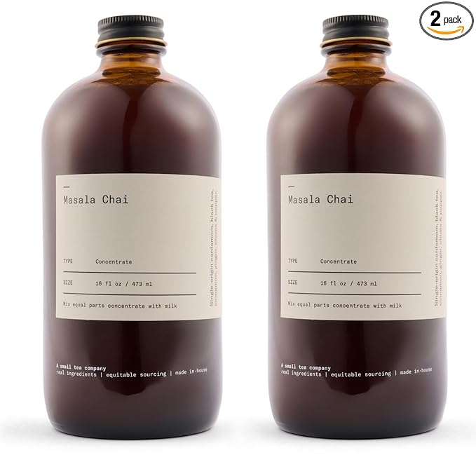 Dona Original Masala Chai Concentrate, Small-Batch, Single-Origin Spices, Hot or Iced Chai, 16 Fl