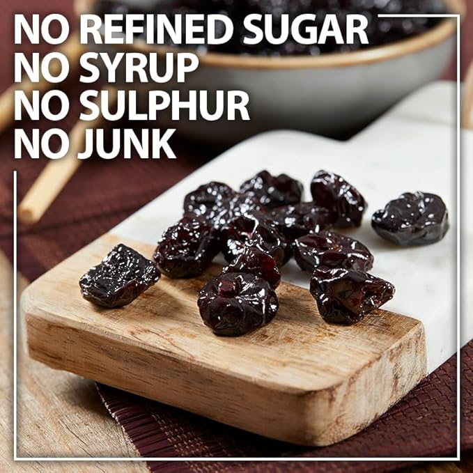 Happy Village Organic Soft Dried Cherries On the Go – 3 Bags (15 Individual Portion Packs) |