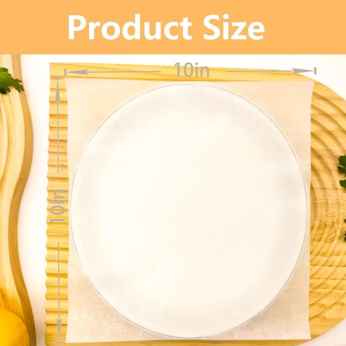 100 Pcs 10x10 Parchment Paper, White, Square Baking Paper, Wax Paper, Precut Sheets for Cookies