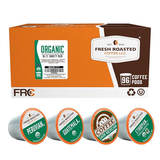 Fresh Roasted Coffee, Organic Mold & Mycotoxin 3rd Party Tested Variety Pack | USDA Organic, Kosher