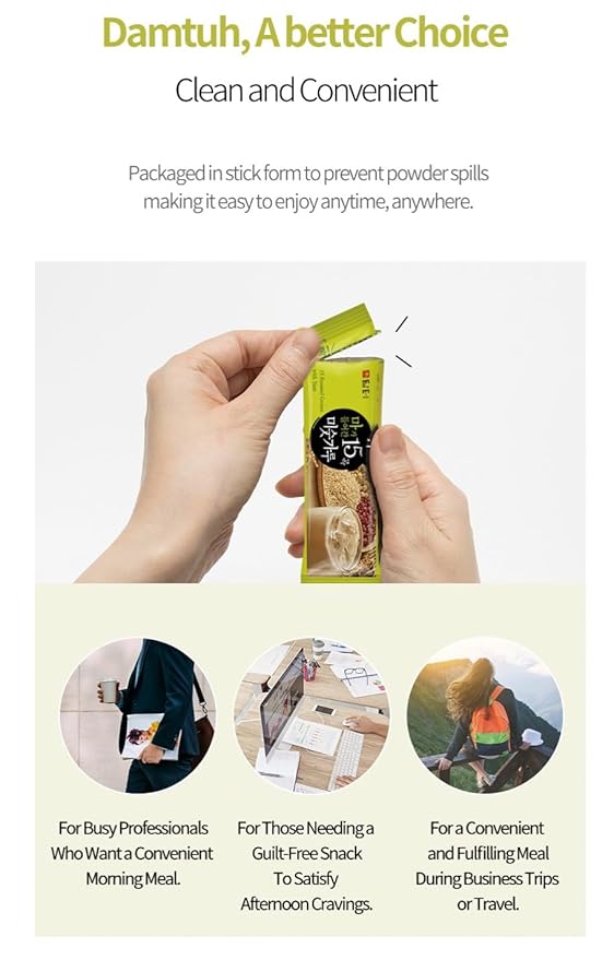Damtuh Korean 15 Multi Mixed Roast Grain Powder Meal Replacement Shake – Healthy Breakfast Drink