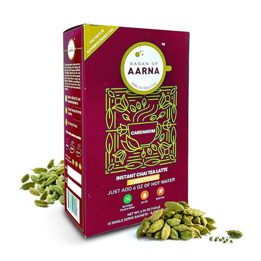 Bagan of Aarna Instant Cardamom Chai, All Natural Spiced Tea Mix, Authentic Chai Powder with