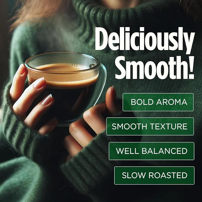 VitaCup Perfect Low Acid Coffee Beans, USDA Organic & Fair Trade, Mycotoxin Free, Dark Roast