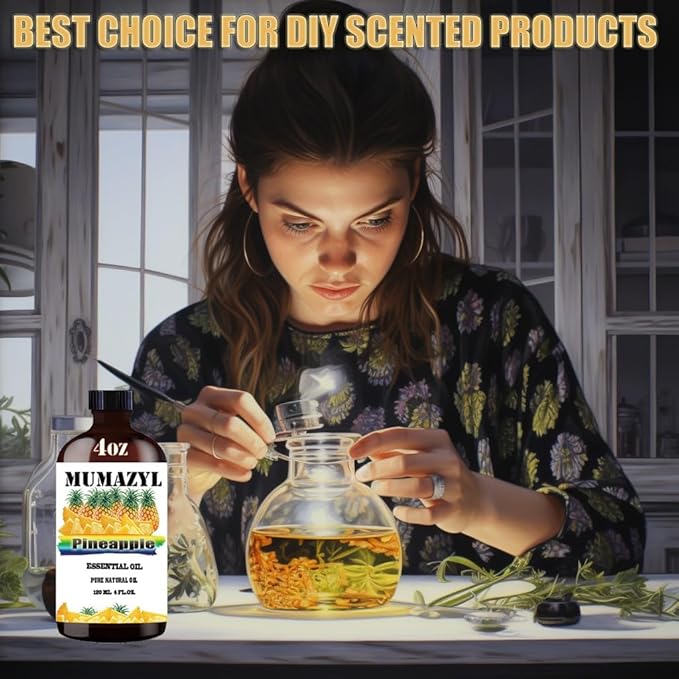 Pineapple Essential Oil, Pineapple Oil 4 Fl Oz 120ML for Diffuser Humidifier Yoga Cleaning DIY