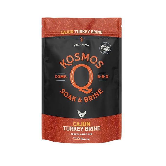 Kosmos Q Cajun Turkey Soak & Brine, Fiery Brown Sugar & Worcestershire Spice Blend for Whole Bird