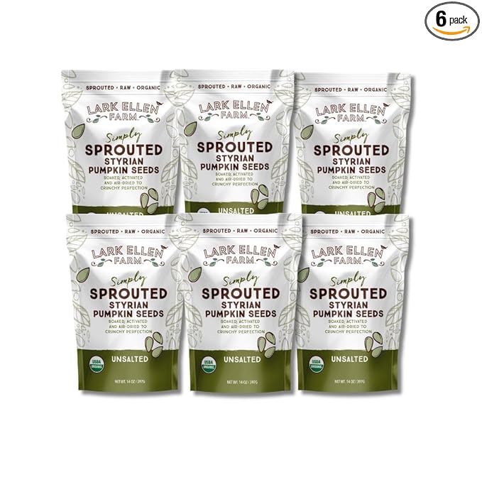 Lark Ellen Farm Sprouted Specialty Gourmet Premium Organic Styrian Pumpkin Seeds from Austria