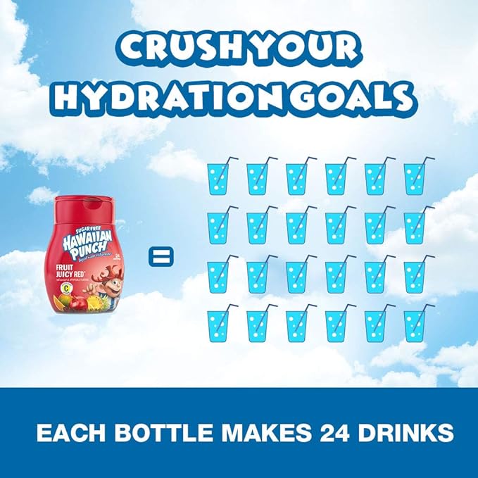Hawaiian Punch, Fruit Juicy Red, Liquid Water Enhancer ??New, Better Taste! (4 Bottles, Makes 96