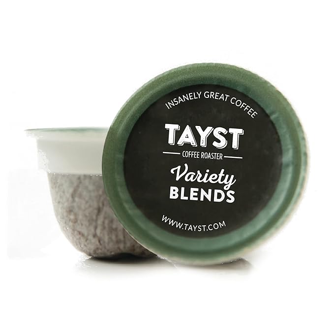 Tayst Coffee Pods, Variety Pack Assortment, K Cups Compatible with Keurig Coffee Maker, Sustainable