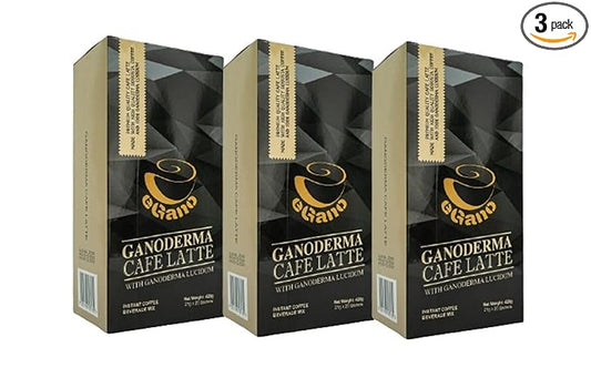 3 Boxes eGano Premium Ganoderma Cafe Latte Instant Coffee With Ganoderma Lucidum Extract (21g x 20