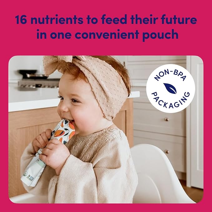 Cerebelly Baby Food Pouches ??Organic Dairy Free Smoothies for Toddlers | No Added Sugar, Fiber