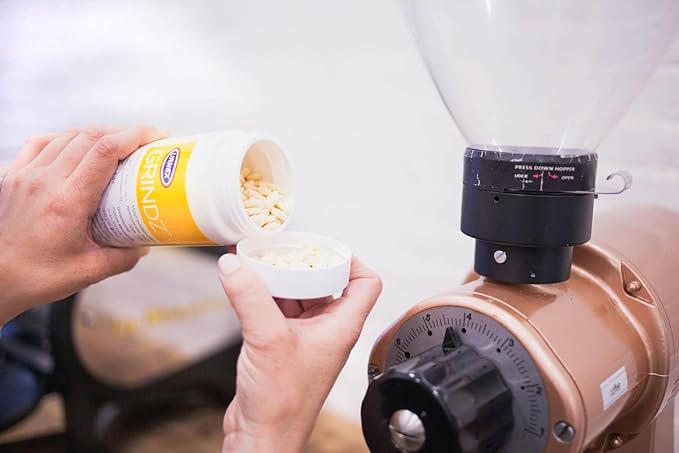 Urnex Grindz Professional Coffee Grinder Cleaning Tablets - 430 Grams - All Natural Food Safe