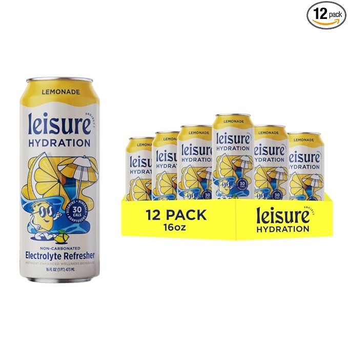 Leisure Hydration Non-Carbonated Electrolyte Refresher, Lemonade Flavor - Low Sugar Nutrient