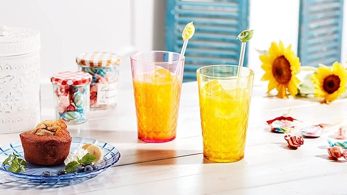 SCANDINOVIA - 32 oz Unbreakable Premium Iced Tea Drinking Glasses Tumbler (Set of 6) - BPA Free