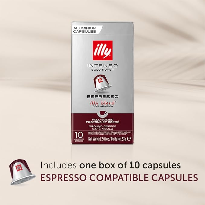 Illy Espresso Compatible Capsules - Single-Serve Coffee Capsules & Pods - Intenso Dark Roast