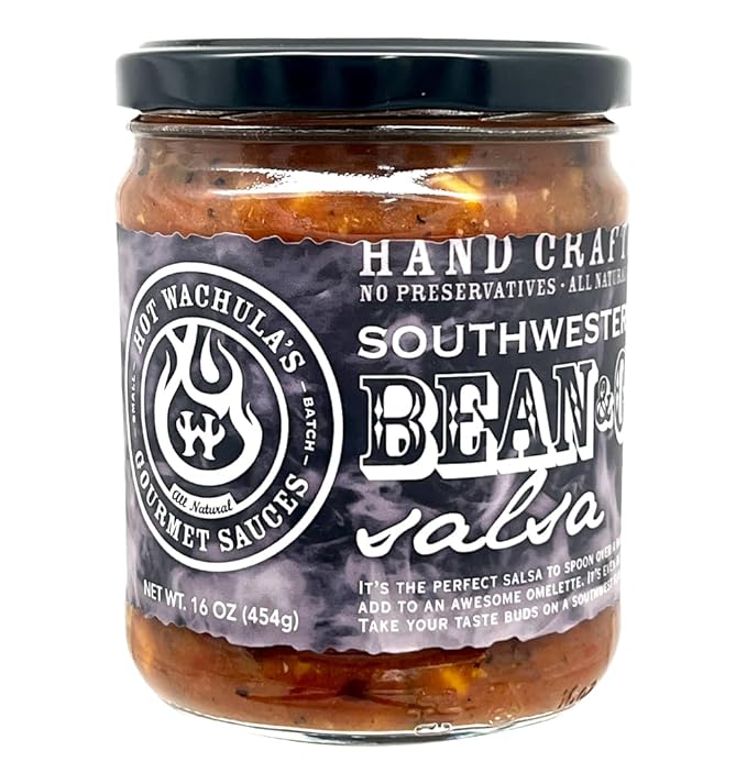Hot Wachula?셲 Southwest Black Bean & Corn Salsa | Medium | Hand Crafted Small Batch Salsa | Made