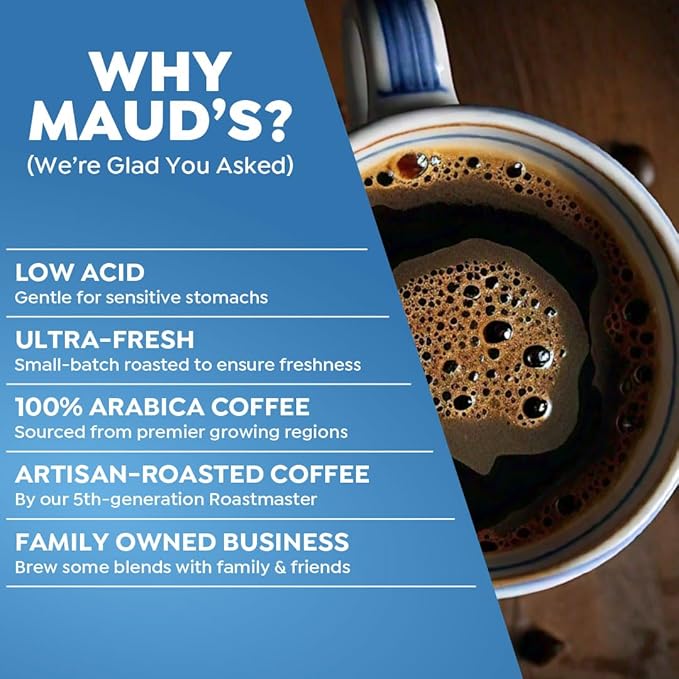 Maud's Organic Guatemalan Coffee Pods, 50 ct, Single Origin Guatemalan Medium Roast Coffee in