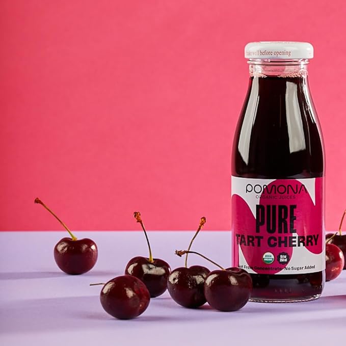 Pomona Organic Pure Tart Cherry Juice, Cold Pressed, Non-GMO, No Sugar Added, Not from Concentrate