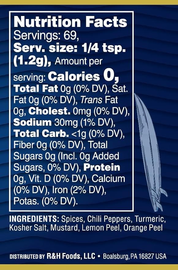 Grub Kicker Fish Taco Seasoning Baja Blend - 3 oz Bottle - Taco Seasoning Mix Spice for Seafood
