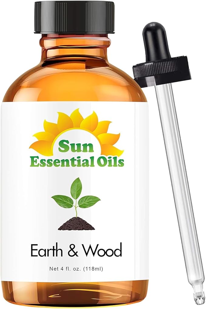 Sun Essential Oils Earth & Wood Essential Oil Blend ??Huge 4 oz Aromatherapy Bottle Bul for Diffuser