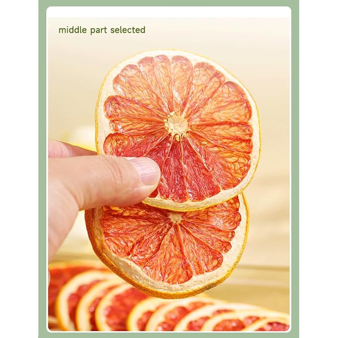Mkostlich Dried Grapefruit Slices, 3.52oz/100g Dehydrated Grapefruit for Cocktails, Red Grapefruit