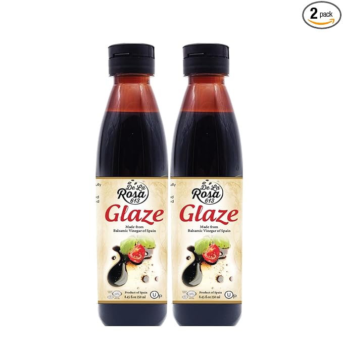 De La Rosa Balsamic Glaze, Vegan, Kosher, Non-GMO & Gluten Free, Great for Salad Dressing