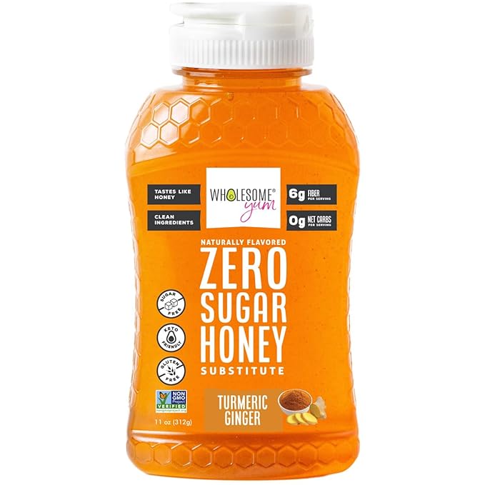 Wholesome Yum Turmeric Ginger Zero Sugar Honey Substitute (Keto Honey) - Natural Sugar Free Honey