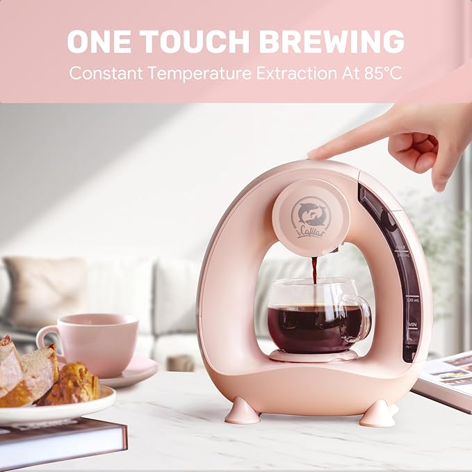 Single Serve Coffee Maker,Fast Brew in 2 minutes,Stylish竊낧ompact Design,MINI Q 2 IN 1 Coffee