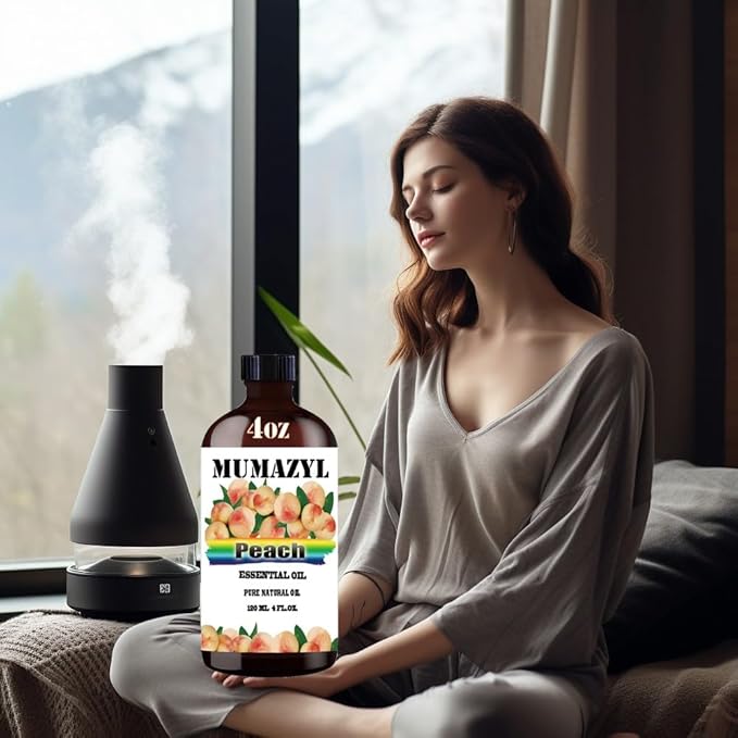 Peach Essential Oil, Peach Oil 4 Fl Oz 120ML for Diffuser Humidifier Yoga Cleaning DIY Candle Soap