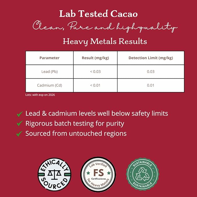 Cacao Adventures| Ceremonial Grade Cacao | 100% Pure | Dairy Free & Vegan | Unsweetened | Peruvian