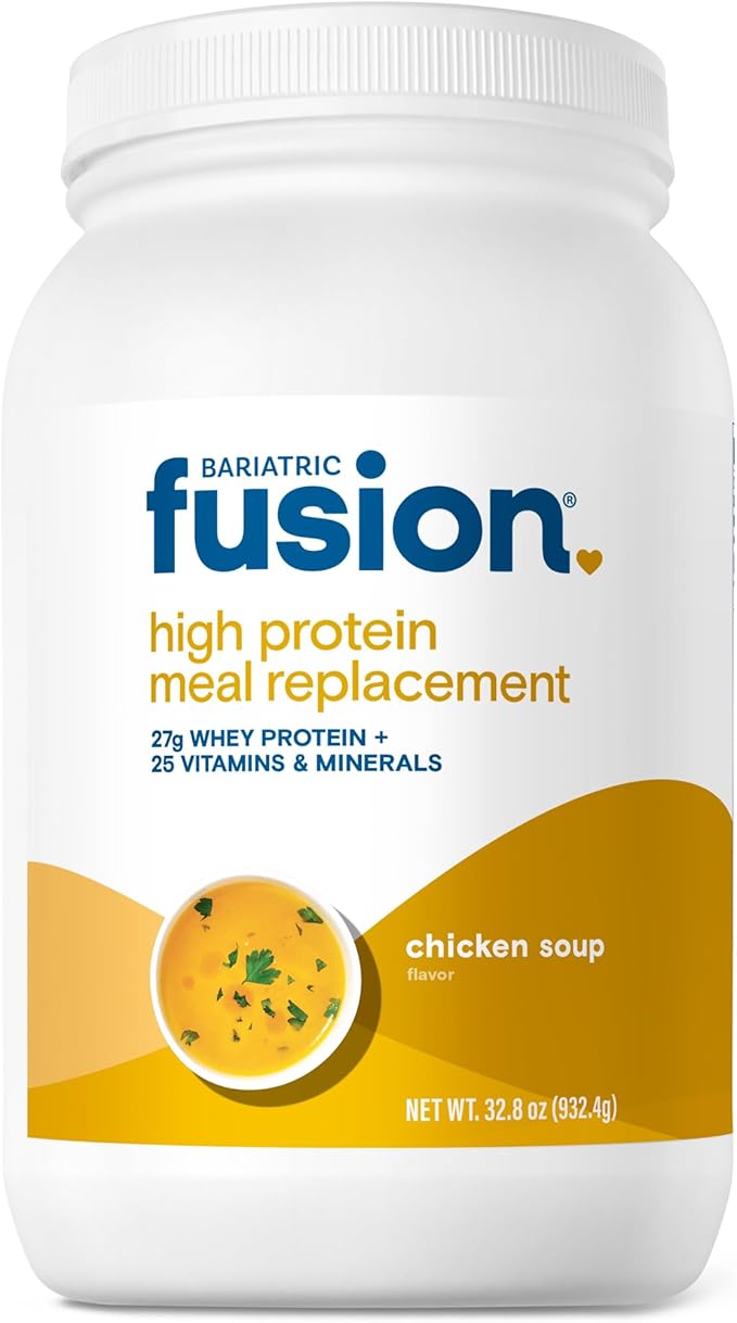 Bariatric Fusion Chicken Soup Meal Replacement 27g Protein Powder, 21 Serving Tub for Bariatric