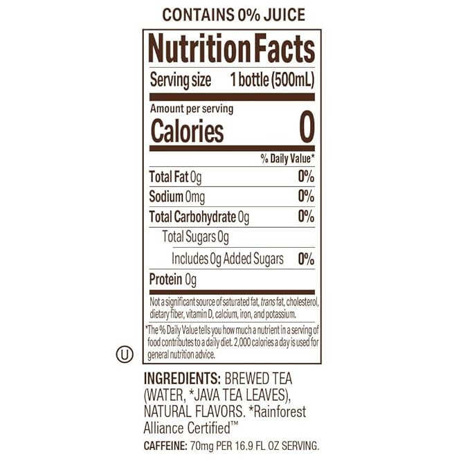 Tejava Lemon Black Iced Tea, 12 Pack, 16.9oz PET Bottles, Unsweetened, Non-GMO, Kosher, No Sugar or