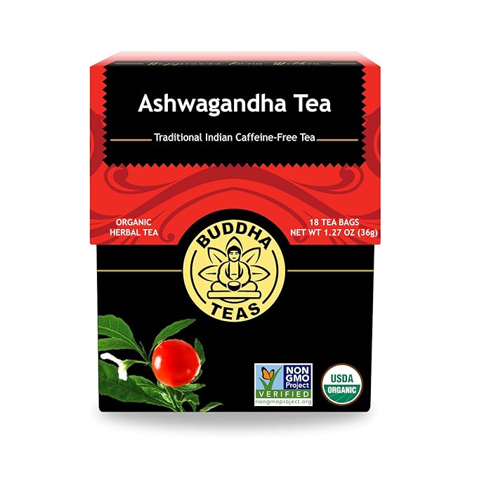 Buddha Teas - Ashwagandha Root Tea - Herbal Tea - Promote Cleansing & Wellness - With Antioxidants