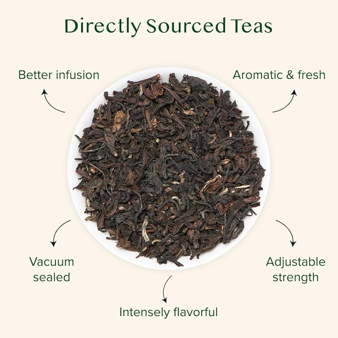 VAHDAM, Darjeeling Tea Leaves From Himalayas 340g (170+ Cups) Pure Unblended Darjeeling Black Loose