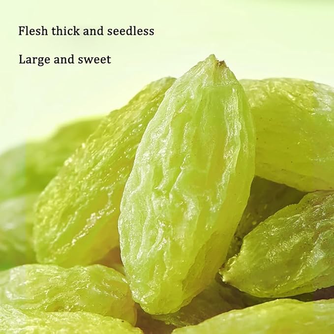 Green Raisins,Premium Seedless Dried,No Added Sugar,Jumbo Seedless Raisins Great Snacks