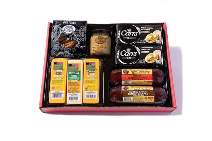 Wisconsin Cheese Company - Grand Cheese & Sausage Gift Box - 100% Wisconsin Cheddar & Pepper Jack
