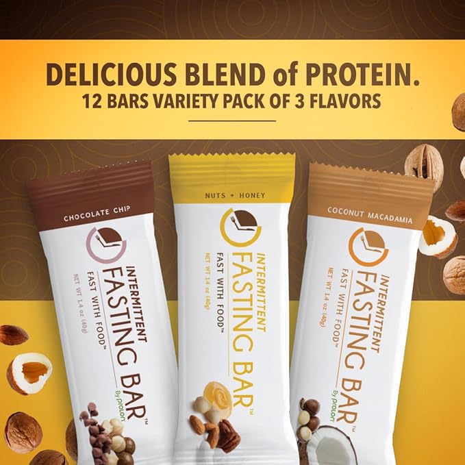 Prolon Fasting Bars | 5g Protein, 7g Fiber | Keto-Friendly, Gluten-Free, Dairy-Free, Plant-Based |