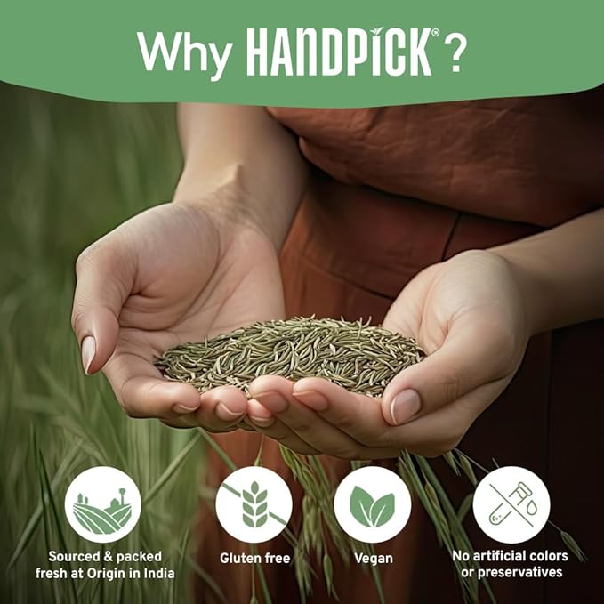 HANDPICK, Fennel Tea Bags (100 Herbal Tea Bags) Caffeine Free, Gluten Free & Non GMO | Round Eco