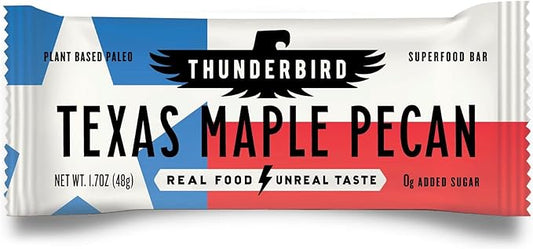 Thunderbird Bars Energy Snack, Gluten-Free with Protein, Healthy Real Food, Vegan Paleo Non-GMO, No